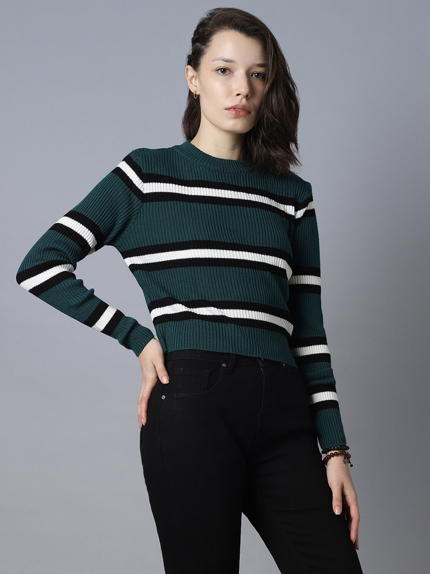 High Star Multicolor Striped Sweater