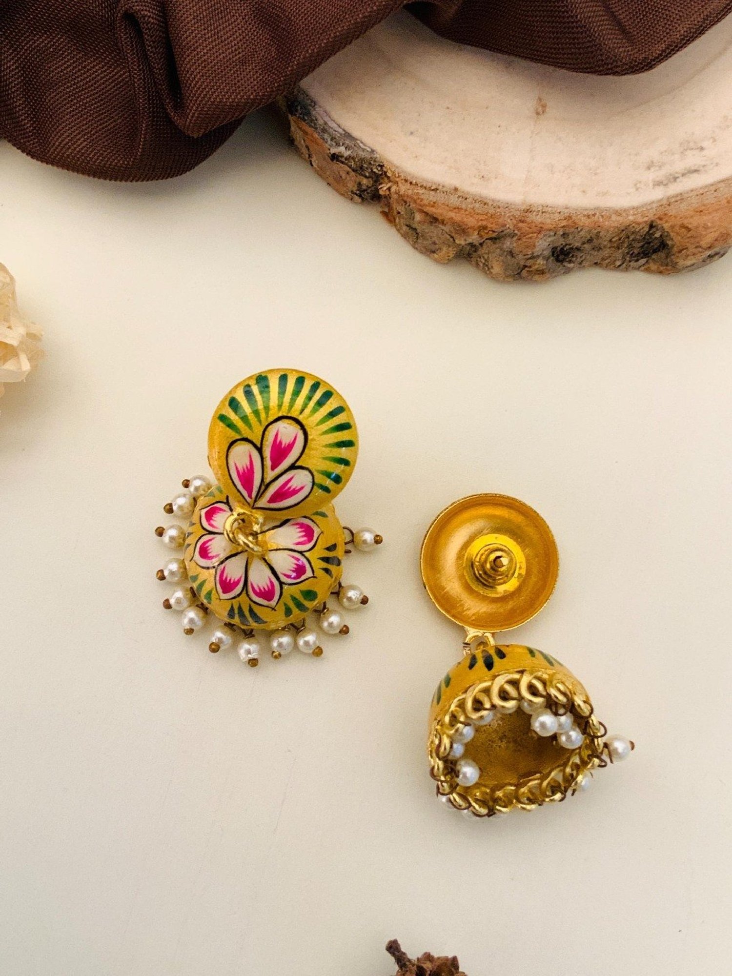 Abdesigns Classic Gold-Plated Jhumki Earrings