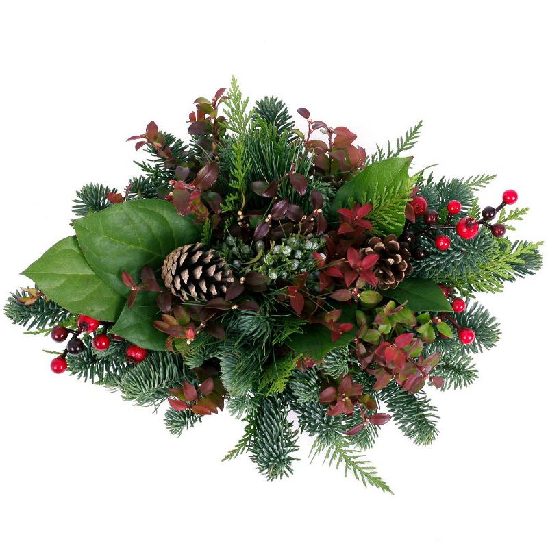 Live Fresh Cut Pacific Northwest Classic Berry Merry Centerpiece - Van Zyverden