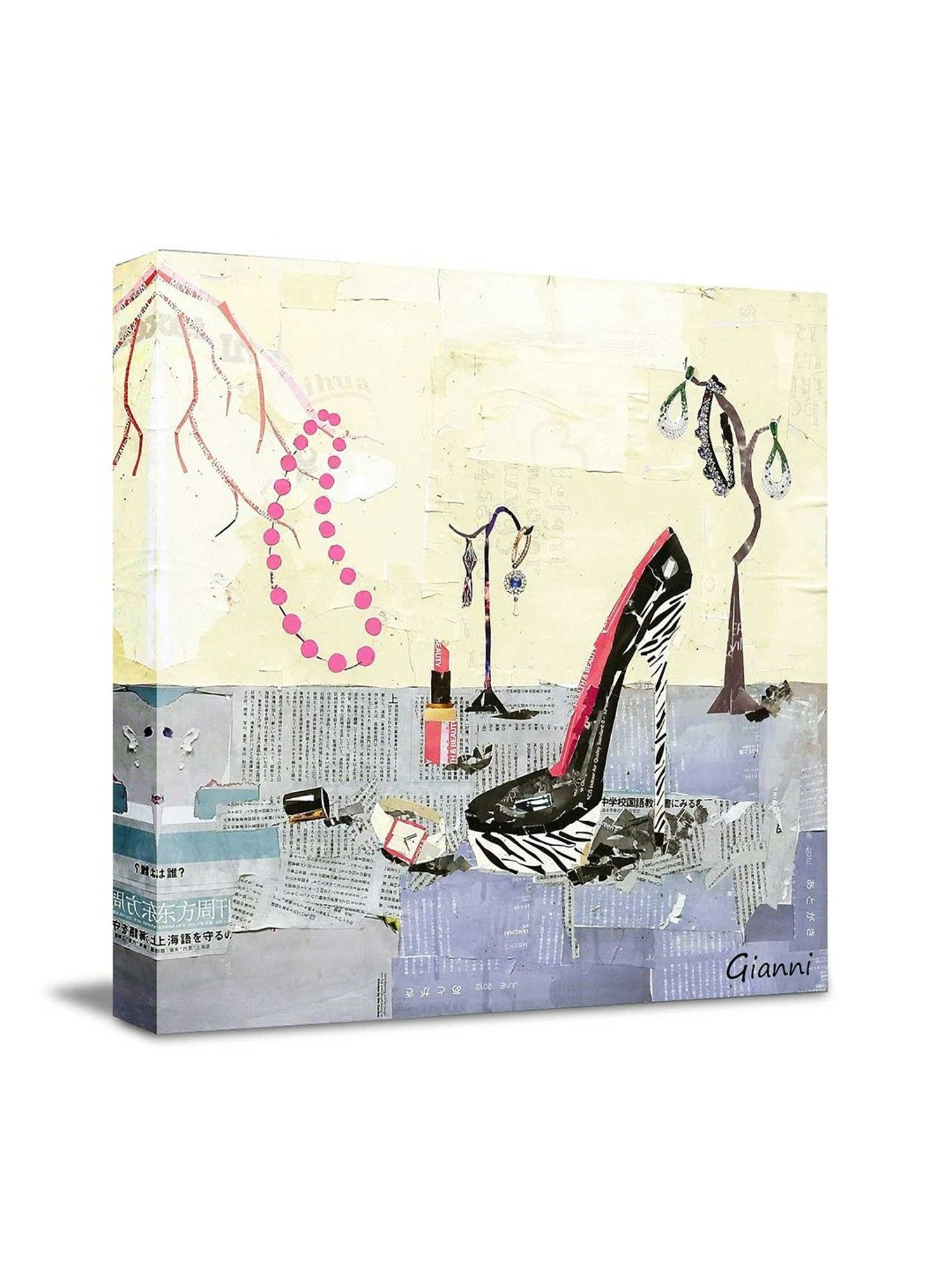 Art Street Beauty Girls Accessories Printed Multicolor Engineered Wood Wall Art