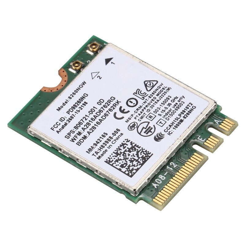 Lejiahong 8260AC M.2 NGFF Wifi Card 8260NGW 2.4/5GHz Dual Band Bluetooth 4.2 Wireless Wlan WiFi Card 867 Mbps
