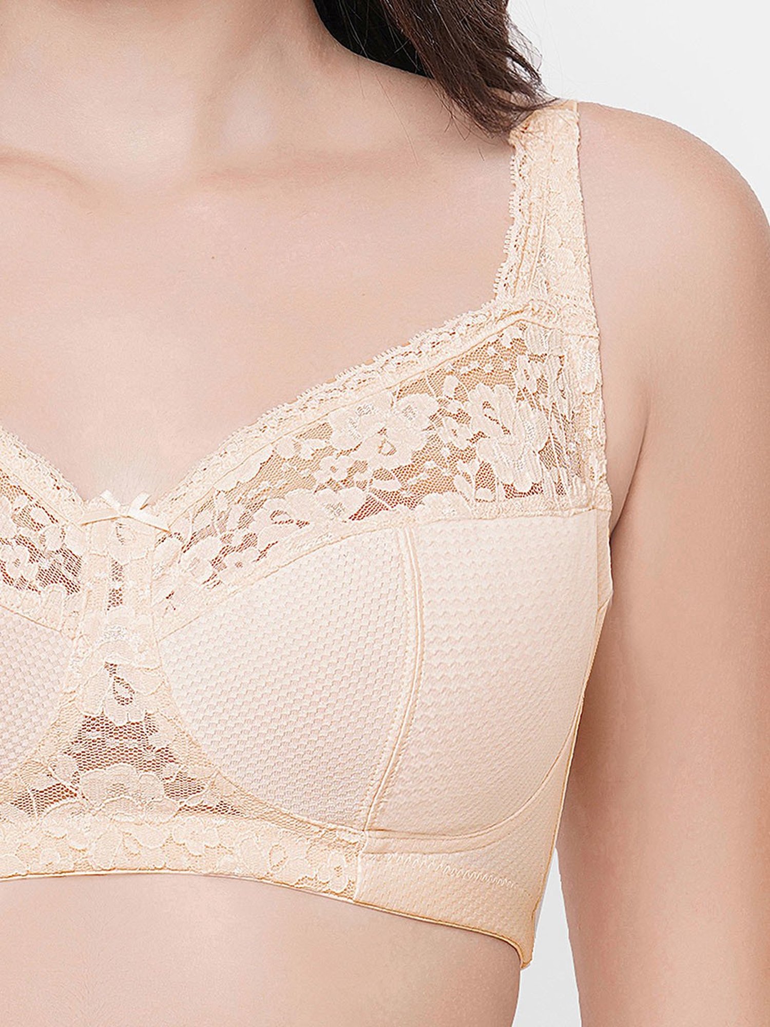 Wacoal Black & Beige Lace Full Coverage Non-Wired Minimizer Bra - Pack of 2