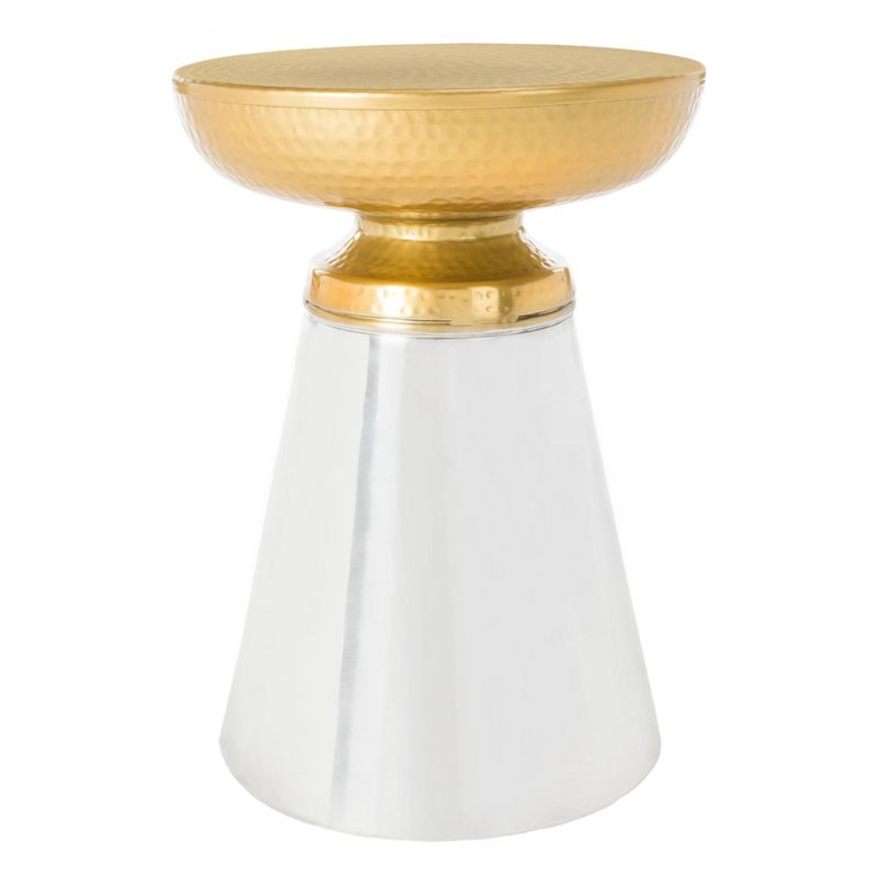 Dov Drum Side Table Gold - Safavieh