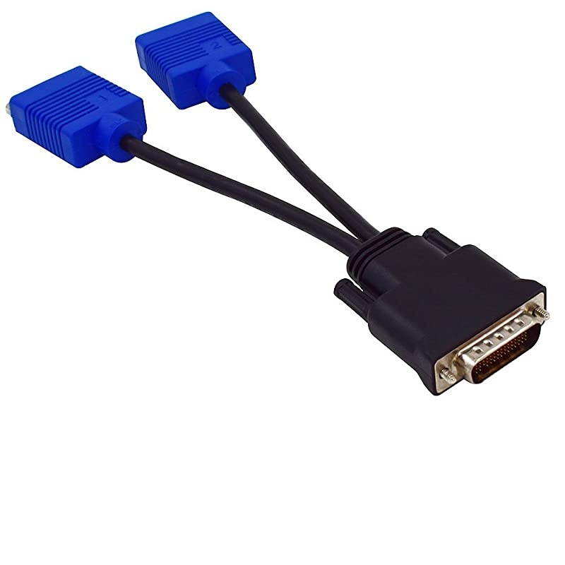 DMS59 Pin Male to Dual VGA Female Y Splitter Adapter Cable