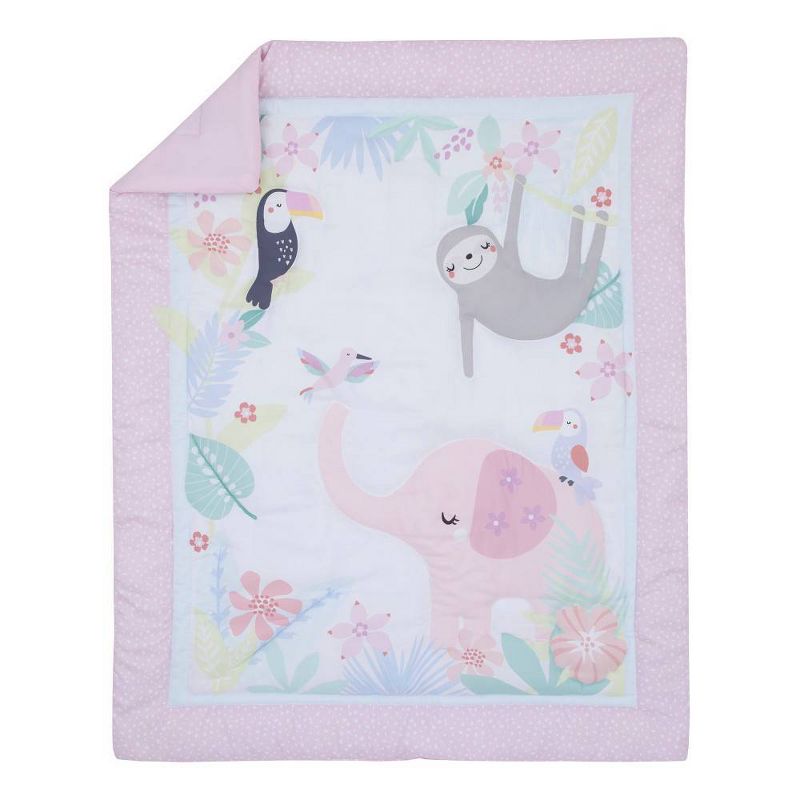 Little Love by NoJo Tropical Garden Mini Crib Set - 3pc