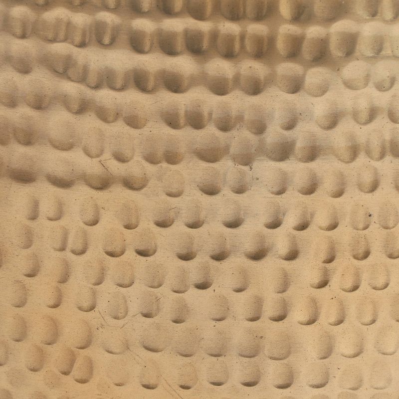 Yantic Modern Handcrafted Aluminum Drum Coffee Table Brass - Christopher Knight Home