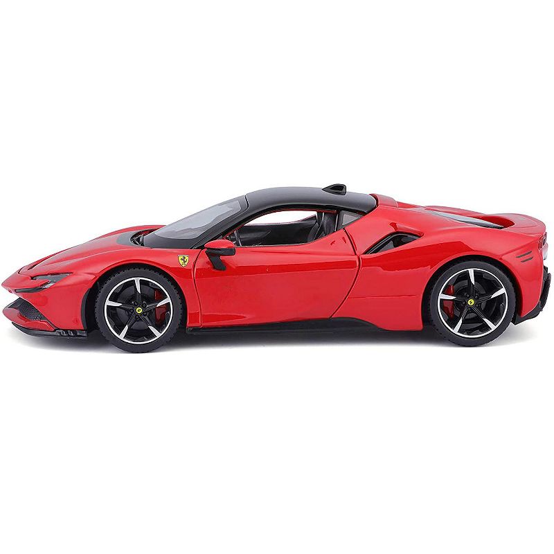 Ferrari SF90 Stradale Red with Black Top 1/24 Diecast Model Car by Bburago