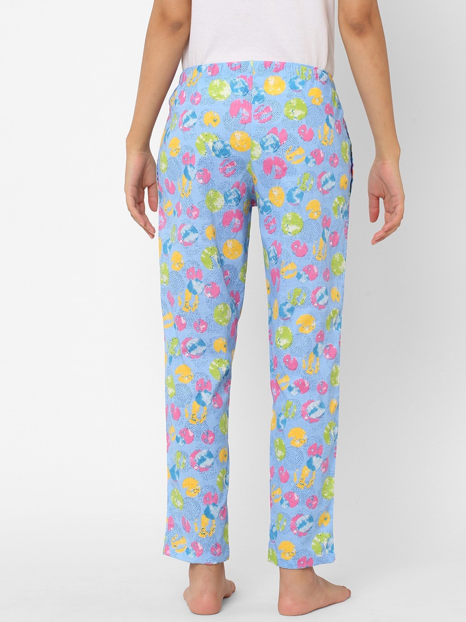 Urban Scottish Light Blue Printed Lounge Pants