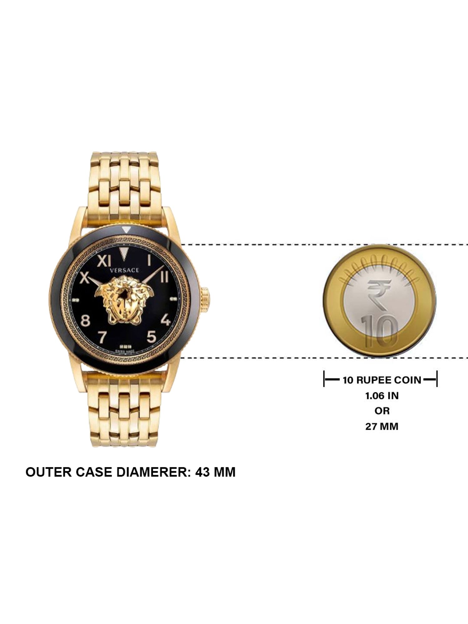 Versace VE2V00822 V-Palazzo Analog Watch for Men