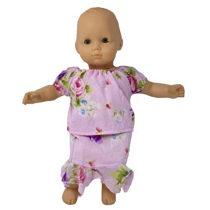 The Queen's Treasures Little House on the Prairie Green Calico Dress, Bonnet & Apron for 18" American Girl Dolls