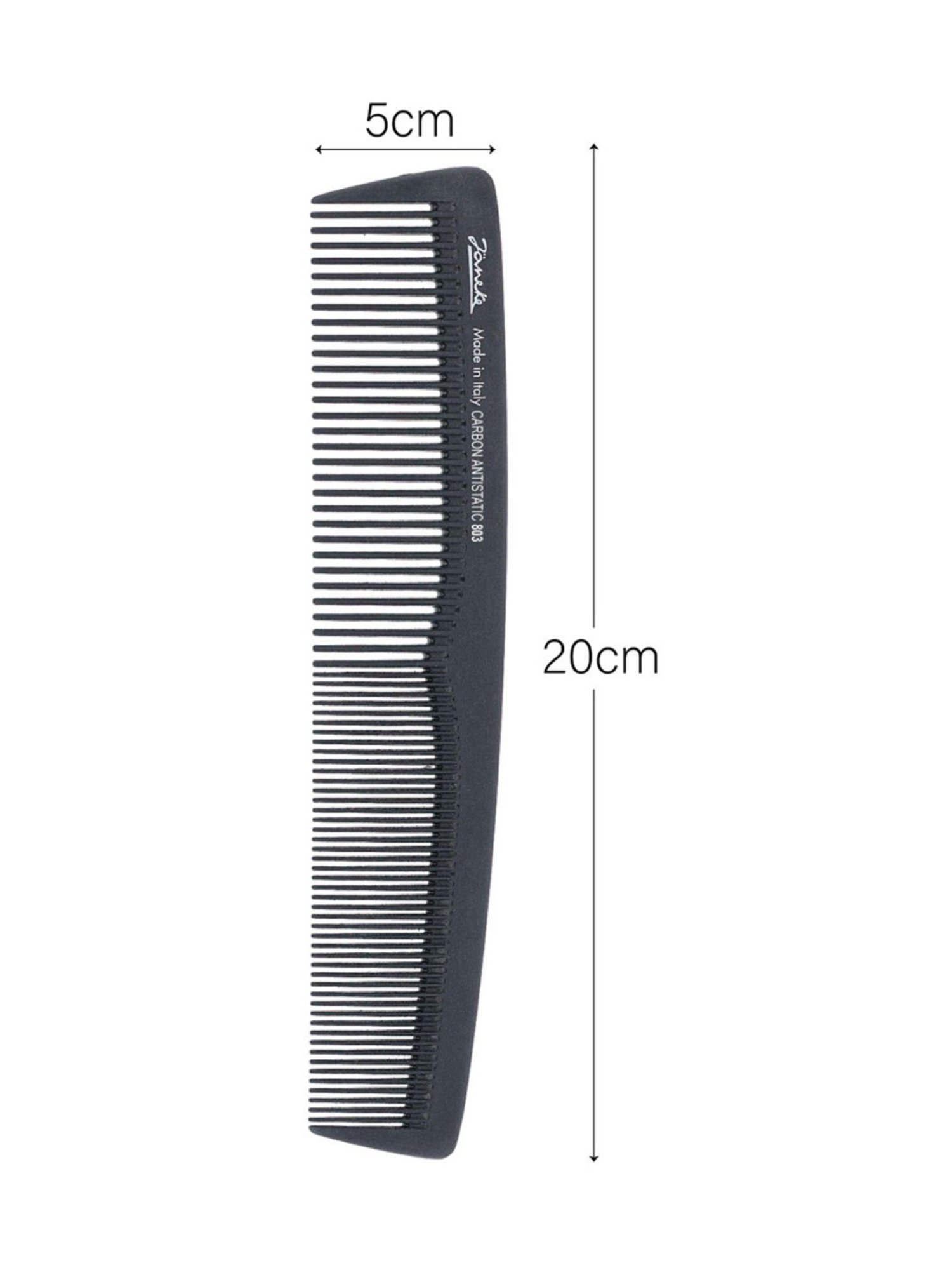 Janeke 1830 Professional Carbon Anti-Static Hair Comb - 20 cm
