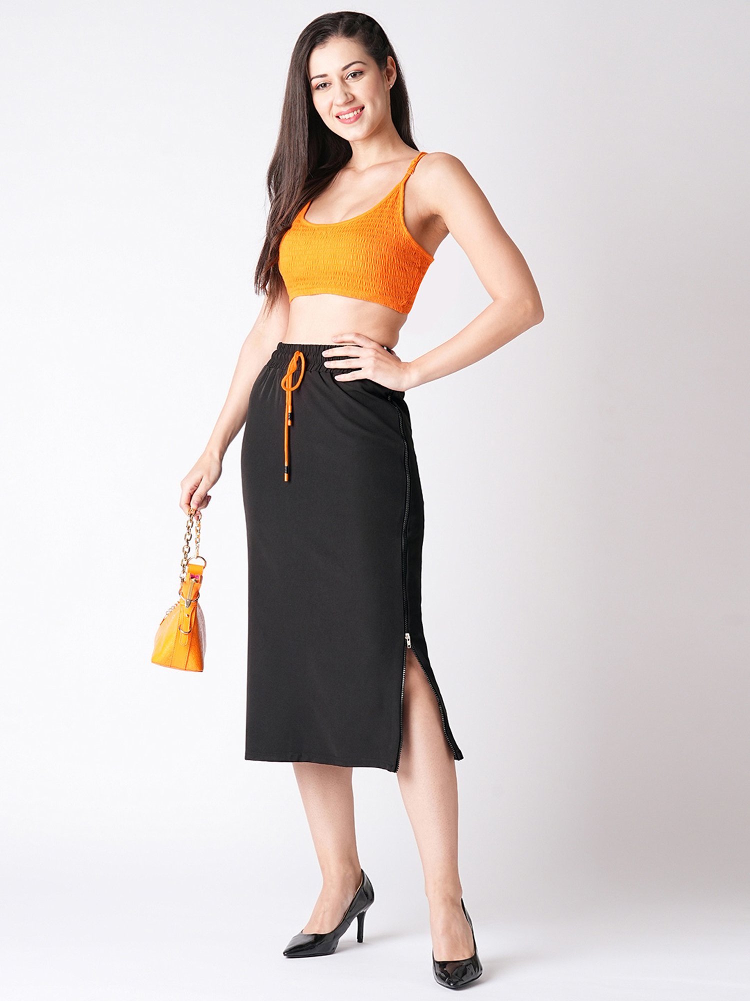 Globus Black Below Knee Skirt