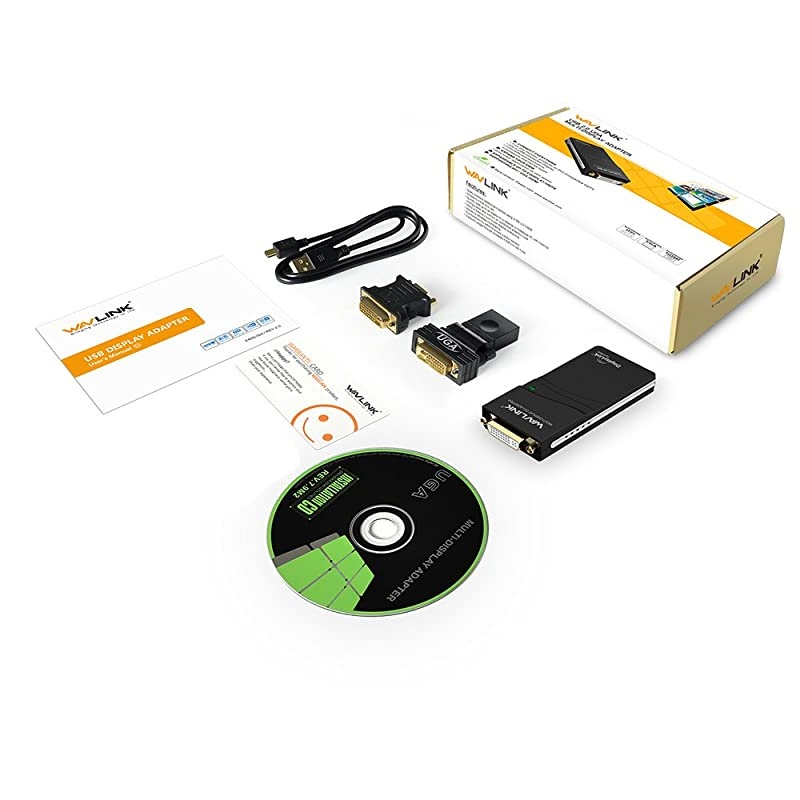 USB 20 to VGADVIHDMI Universal Video Graphics Display Adapter Displaylink Chip Supports up to 6 Monitor displaysup to 1920 x 108060Hz for Windows Mac OS Chrome OS Android 50 Later