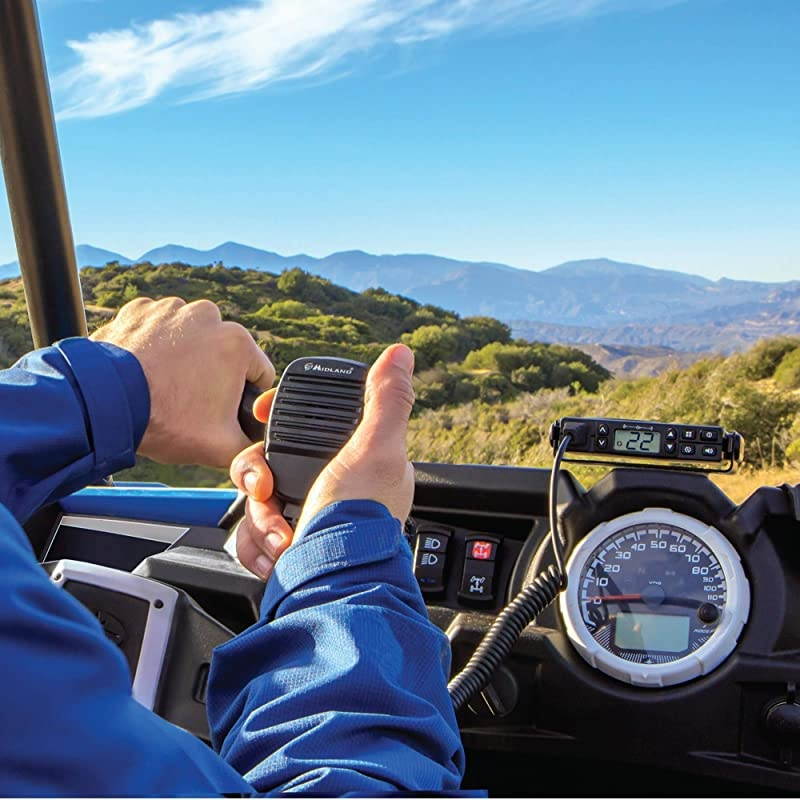 5 Watt GMRS MicroMobile Two-Way Radio - Long Range Walkie Talkie, & 142 Privacy Codes, & NOAA Weather Scan + Alert (Black)