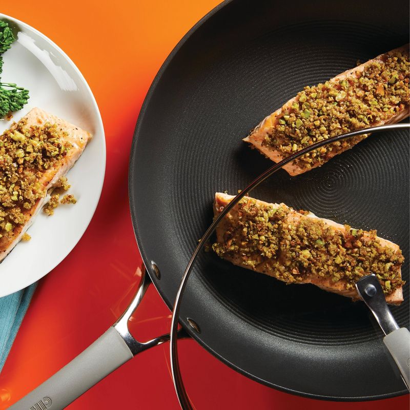 Circulon Elementum 12" Hard Anodized Aluminum Nonstick Deep Fry Pan Gray