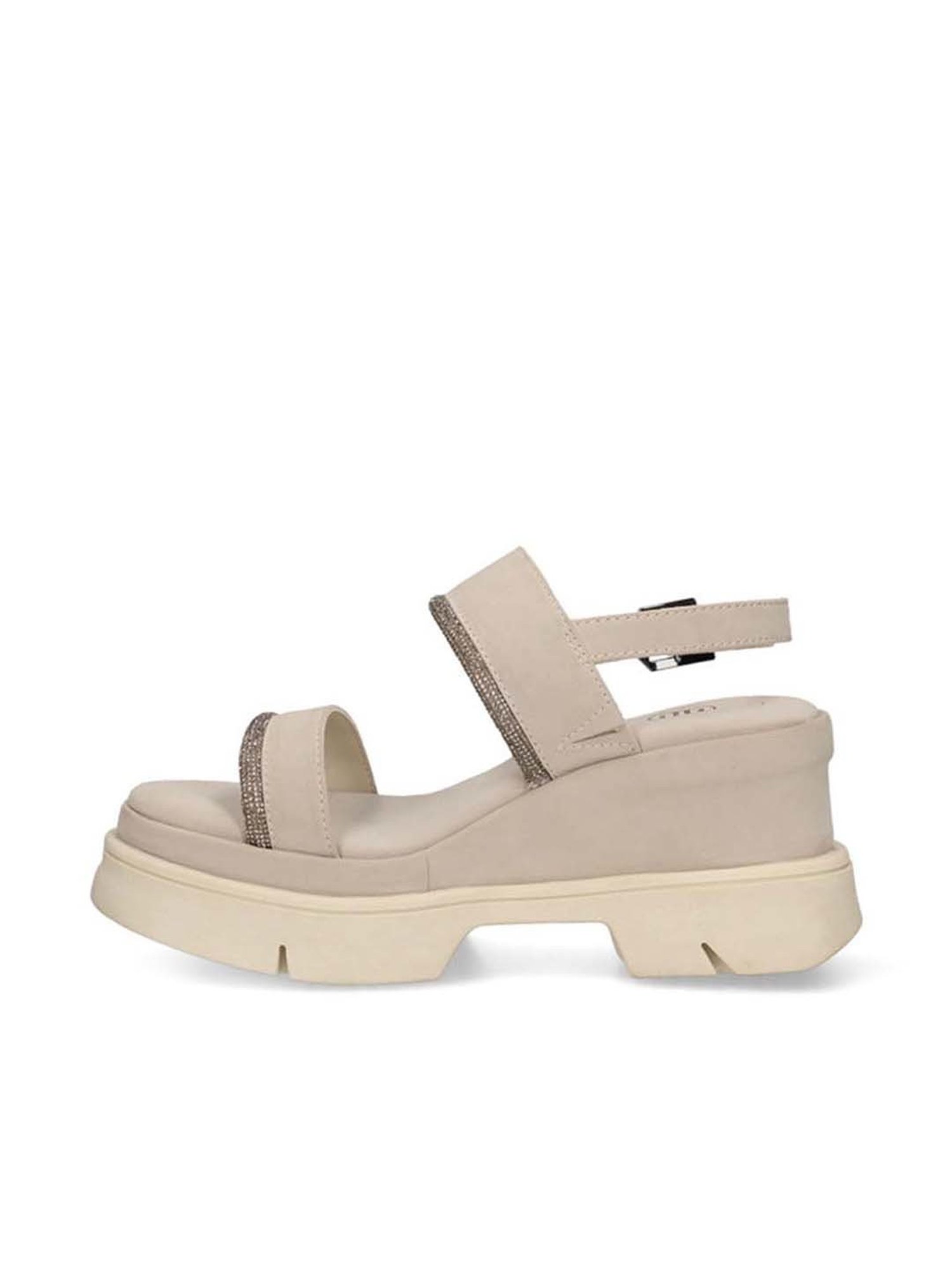 BAGATT Women's Trish Taupe Back Strap Wedges