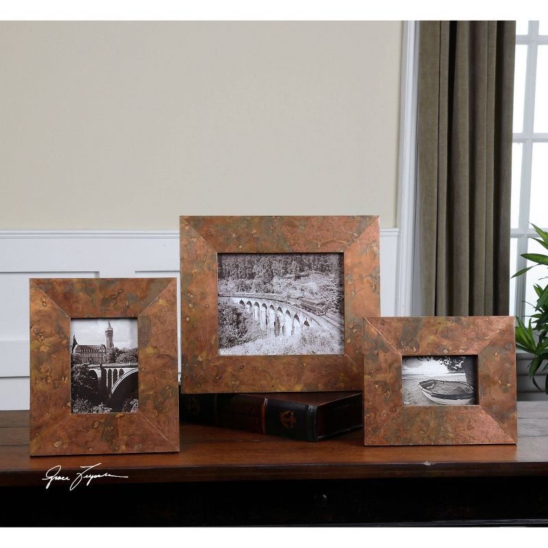 Uttermost Ambrosia Copper Photo Frames Set of 3
