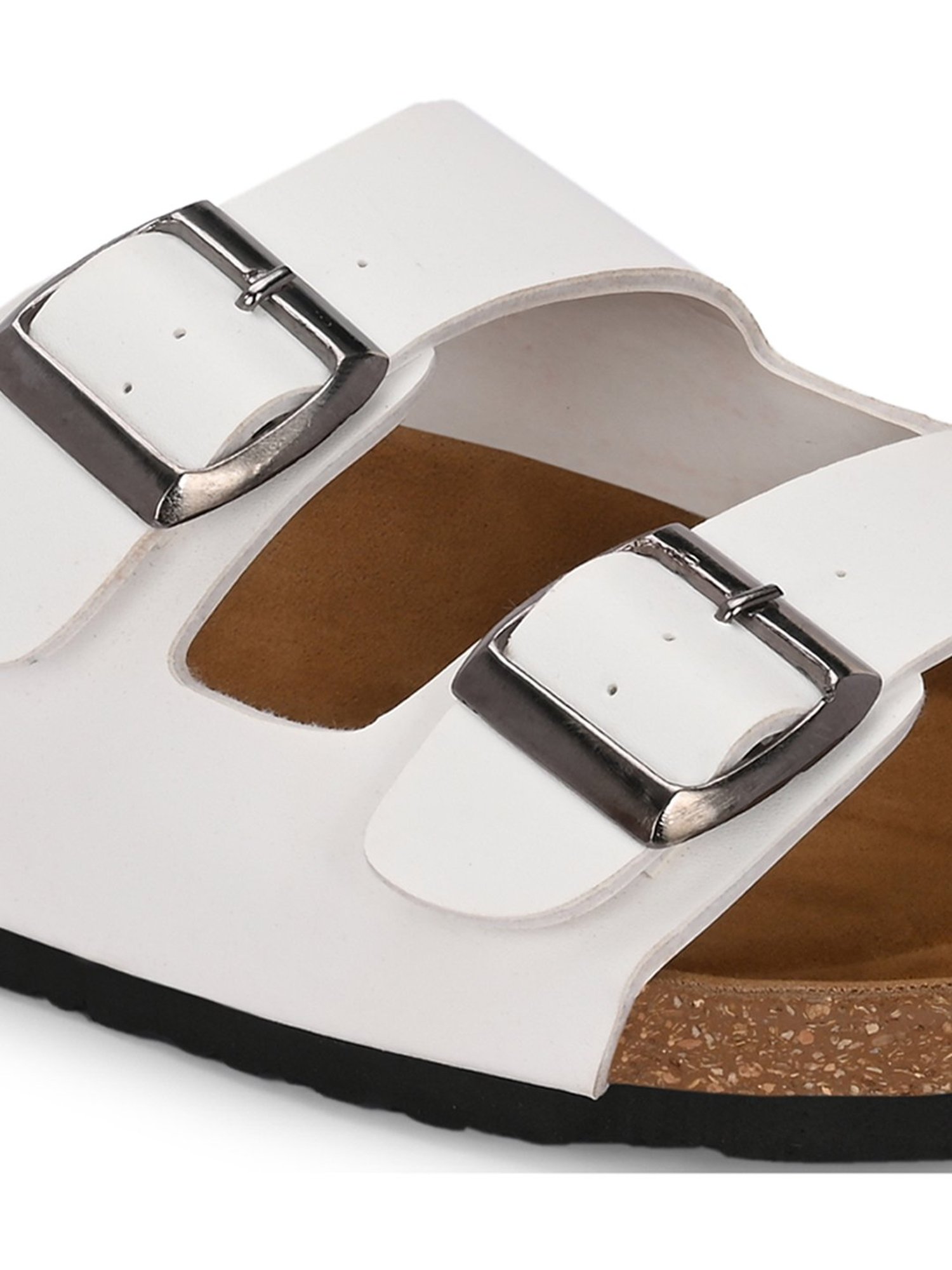 Hoversole Men's White Cork Casual Sandals