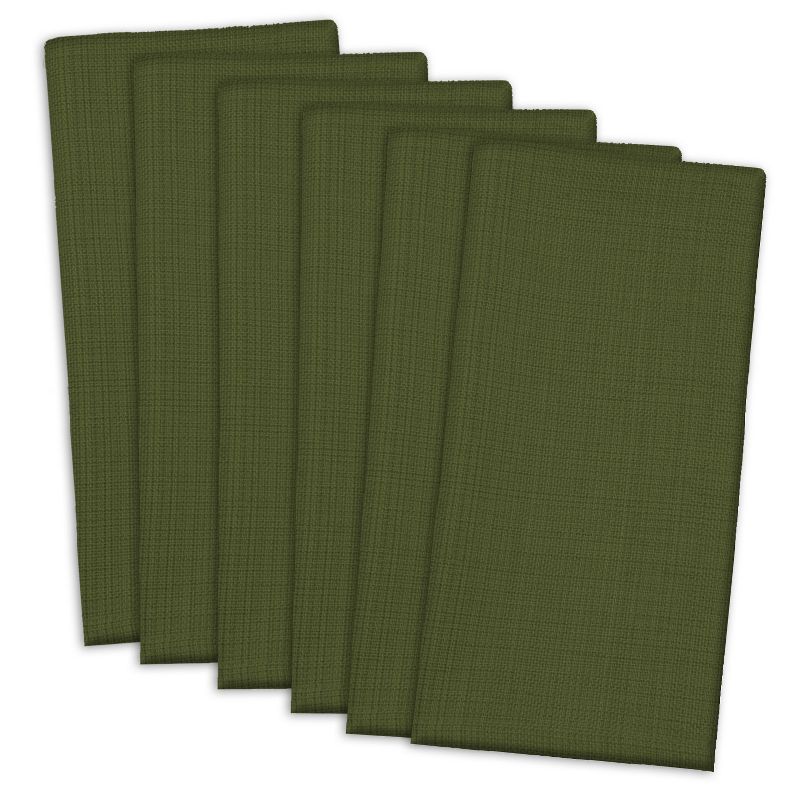Set of 6 Variegated Nautical Napkins Green - Design Imports