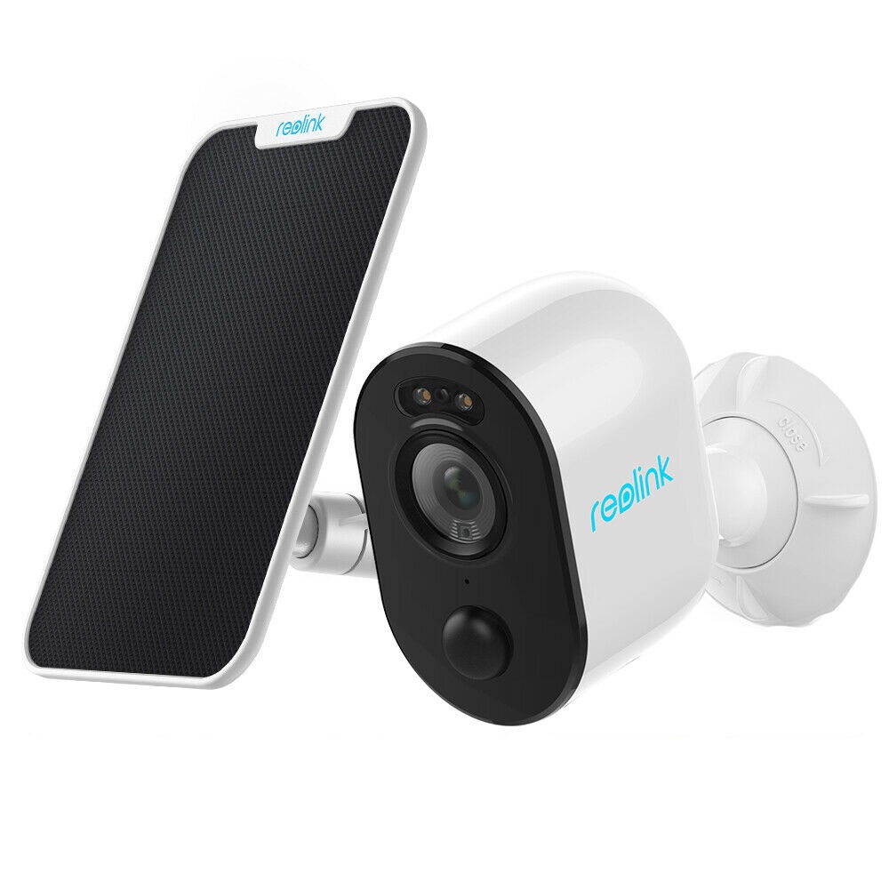 Reolink Argus 3 Spotlight Security Camera Wireless System with Solar Panel Outdoor Battery/Solar Powered, PIR Motion Activated, Two-Way Talk, Built-in Siren, for Home Surveillance