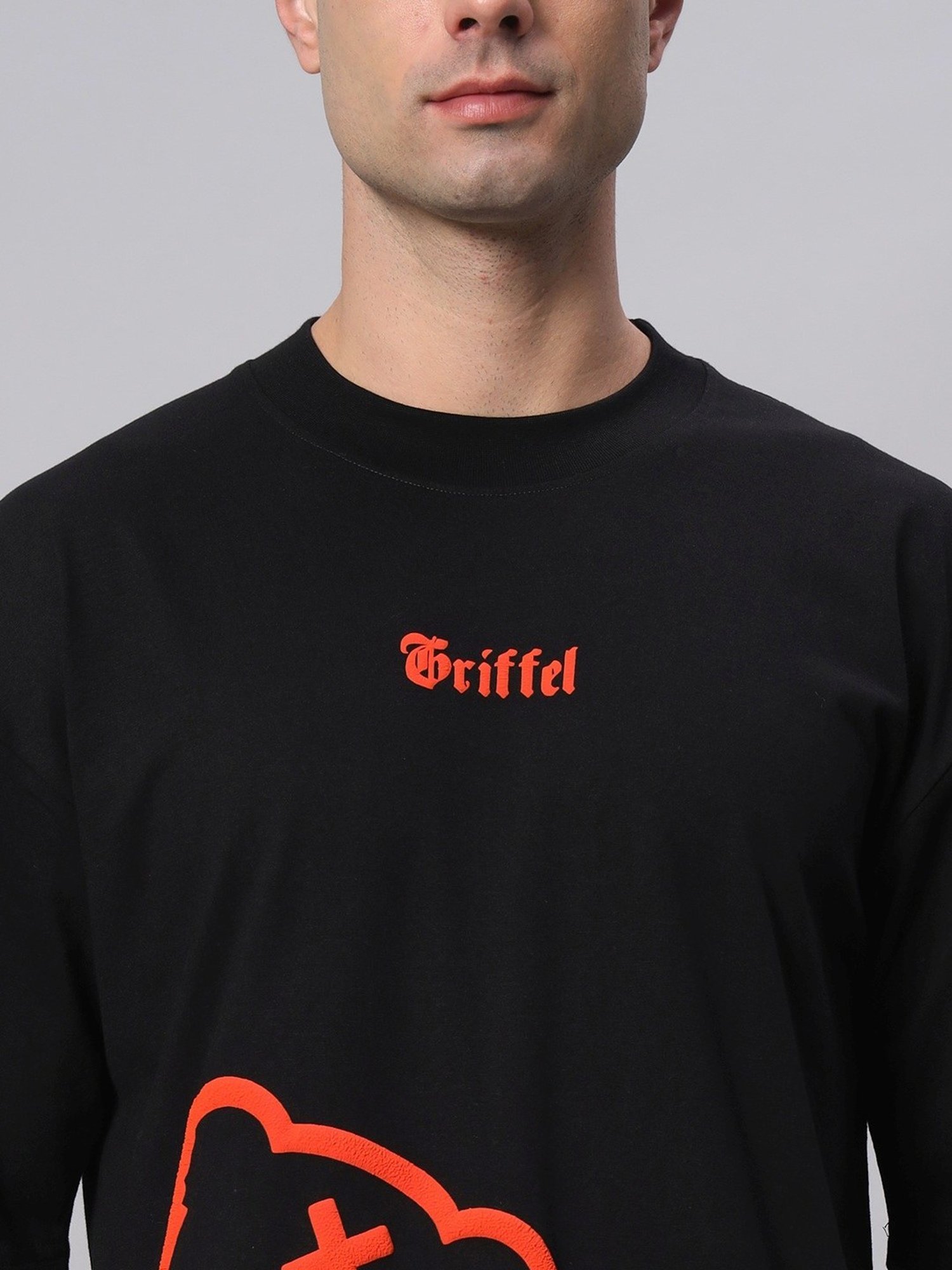 Griffel Black Cotton Loose Fit Printed Co-Ord Set