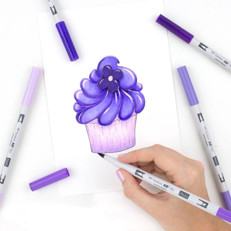 5ct ABT PRO Dual-Tip Alcohol Based Art Markers Purple Tones - Tombow