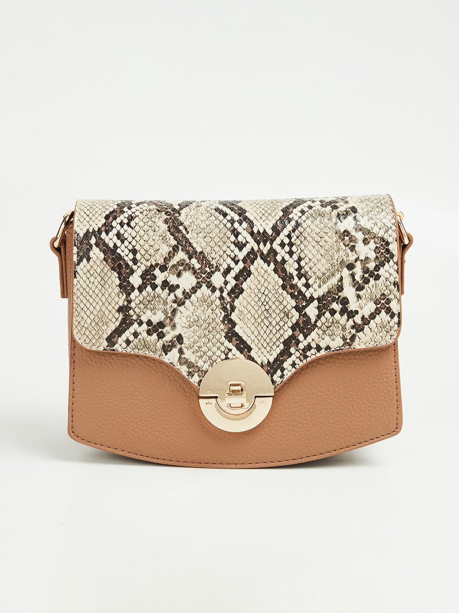 Code by Lifestyle Beige Animal Effect Sling Handbag