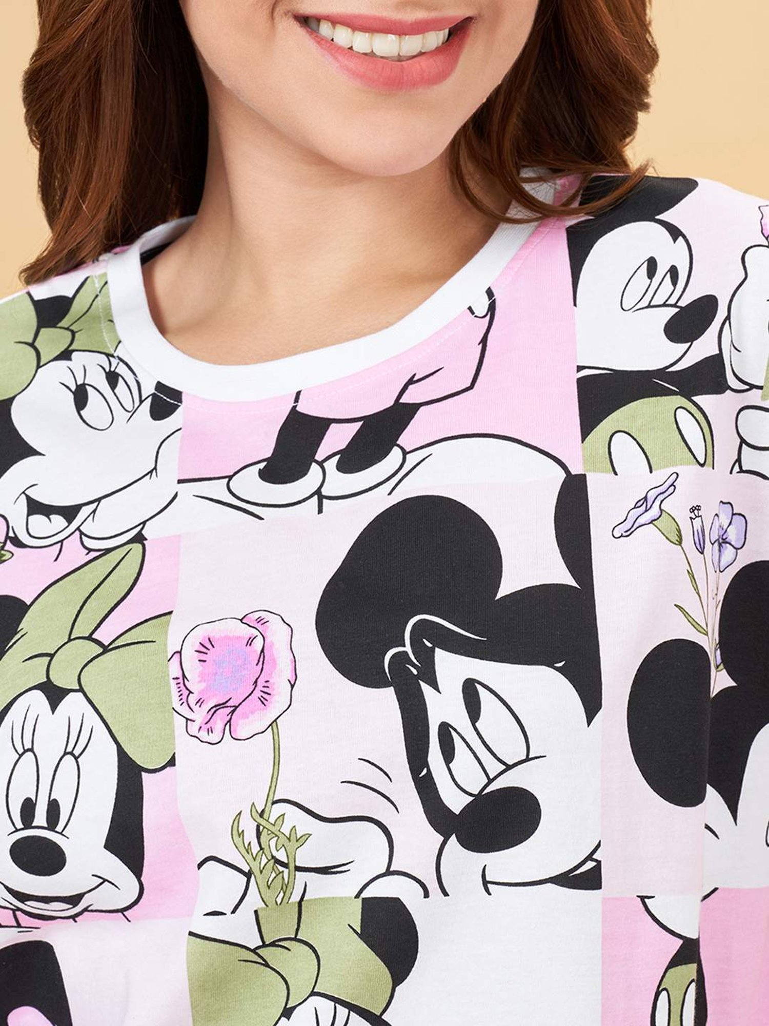 Honey by Pantaloons White Cotton Printed Crop T-Shirt