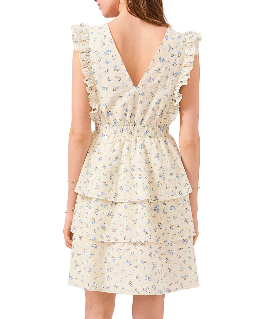 1. STATE Eyelet Floral V-Neck Dress