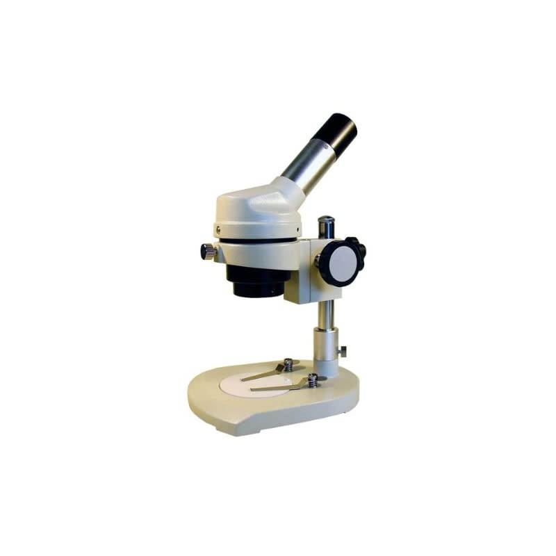 K104YY Elementary StereoDissecting Microscope 10x and 16x Widefield Eyepiece 20x32x Magnification Reversible BlackWhite Stage Plate HeavyDuty Frame