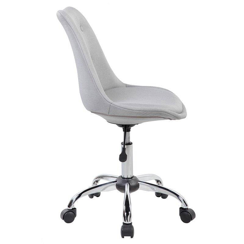 Techni Mobili Armless Desk Chair in Gray