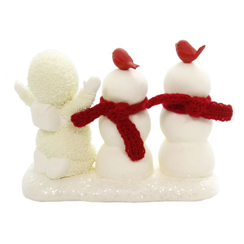 Dept 56 Snowbabies 4.0" Make New Friends Red Birds Snowmen  -  Decorative Figurines