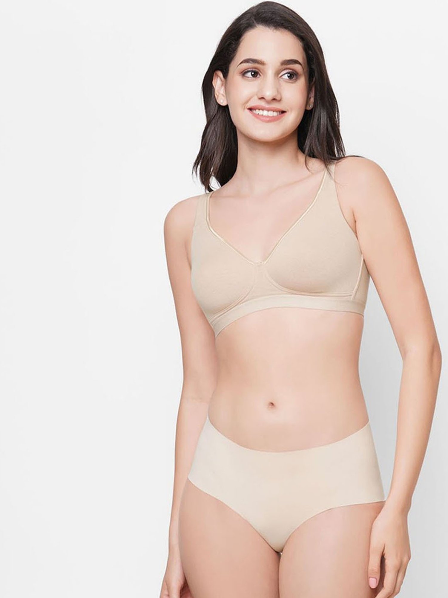 Wacoal Beige Cotton Full Coverage Everyday Bra