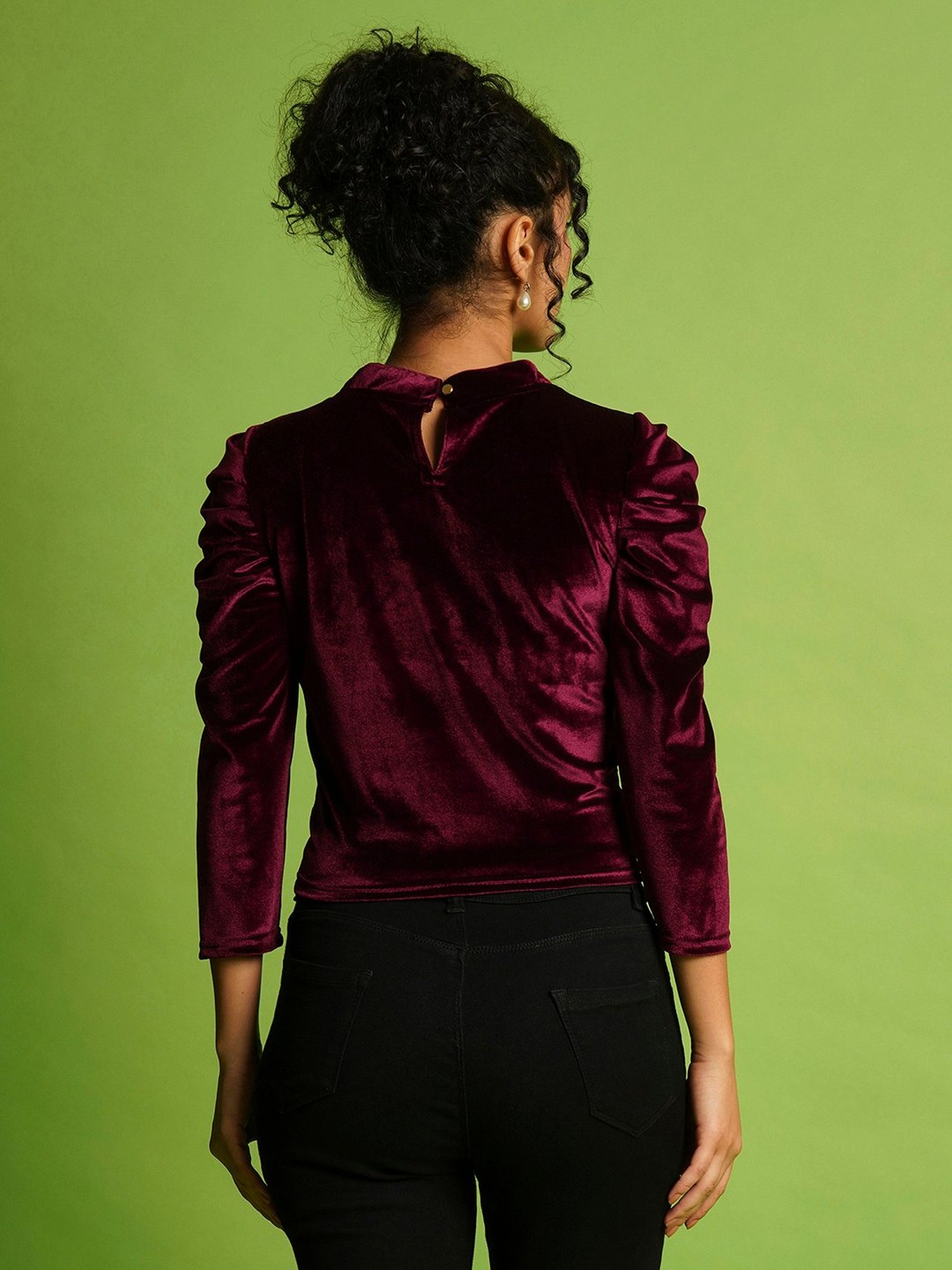 Globus Burgundy Regular Fit Top