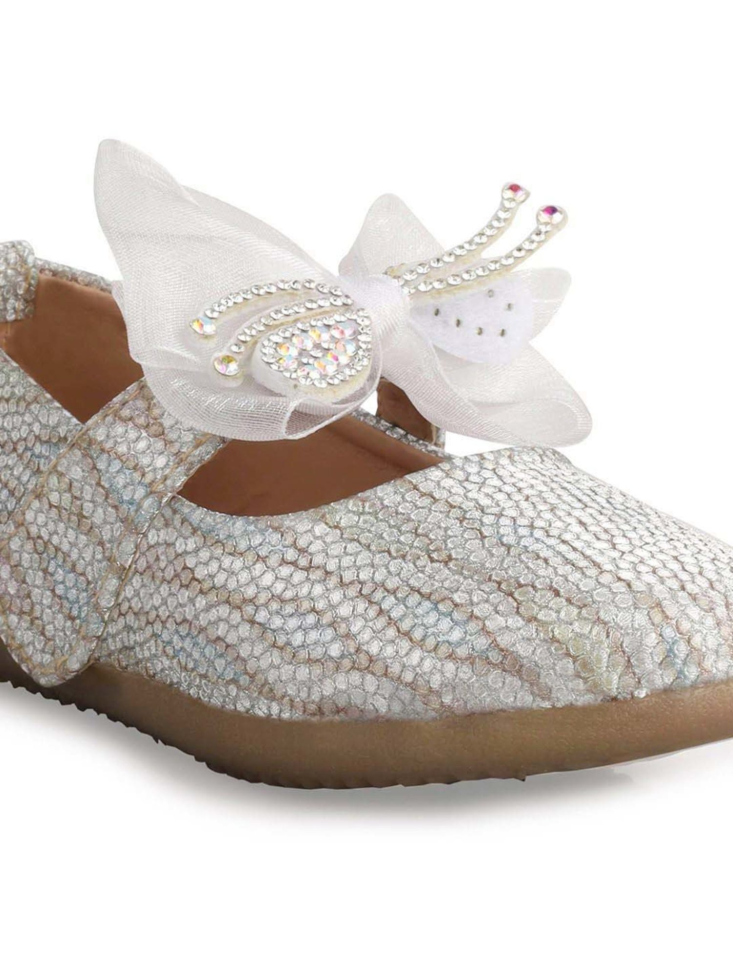 Minesole Kids Silver Mary Jane Shoes