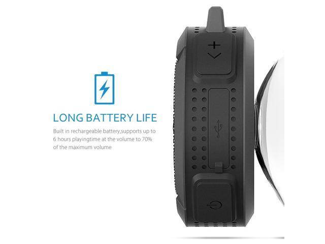 Shower Speaker, Wireless Waterproof Speaker with 5W Driver, Suction Cup, Built-in Mic, Hands-Free Speakerphone---Orange