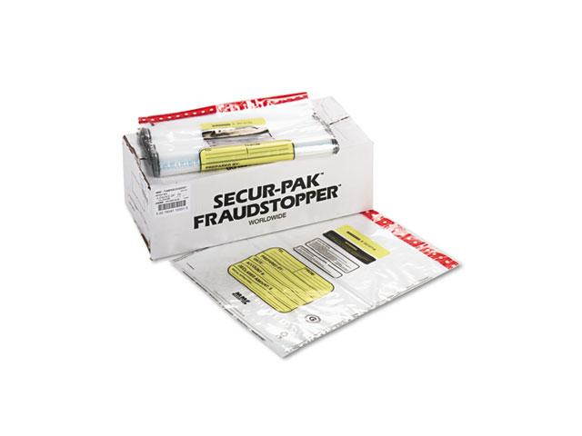 MMF Industries 2362007N20 12 Bundle Capacity Tamper-Evident Cash Bags, 20 x 24, Clear, 250 Bags/Box