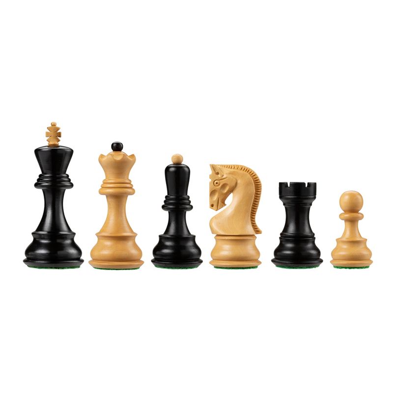 Bobby Fischer Zagreb Chess Pieces - Ebonized/Boxwood - 3.75 inch King