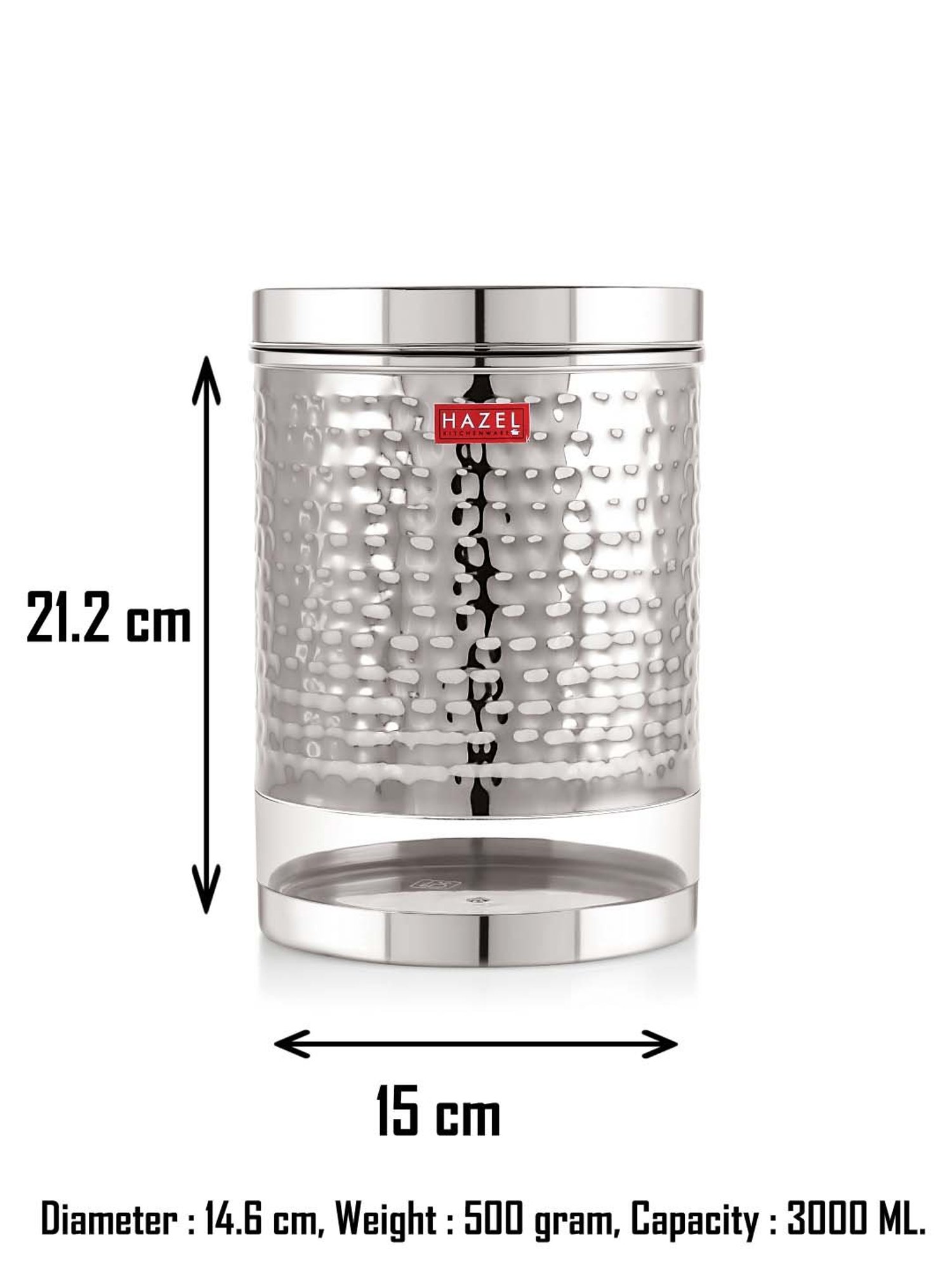 Aristo Silver Stainless Steel Storage Containers with Base Stand - Set of 7