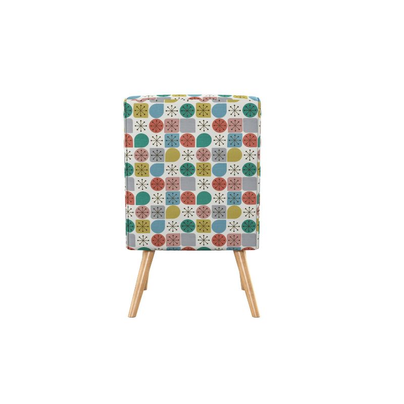 Webster Button Tufted Armless Chair Modern Print Pink Starlight - Handy Living