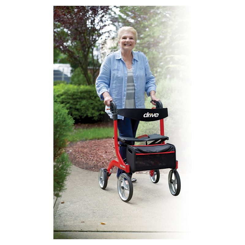 Drive Medical Nitro Euro Style Walker Rollator, White