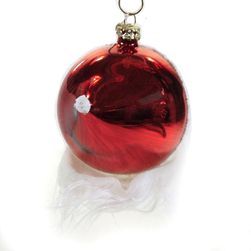 Holiday Ornament 3.5" Blue Eyed Santa Christmas Italian Inspired Nose  -  Tree Ornaments