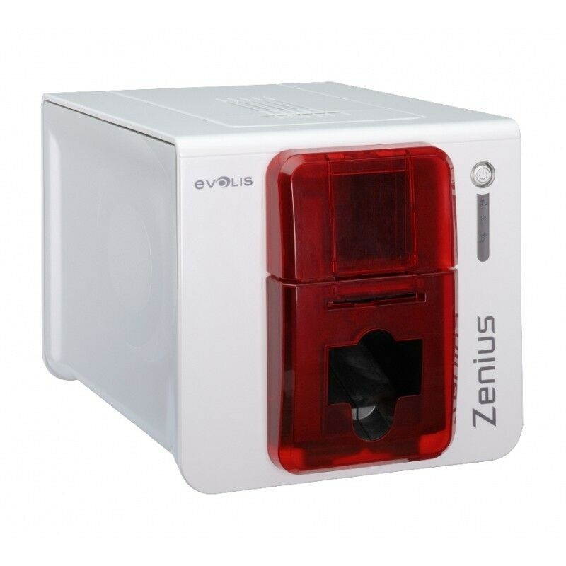 EVOLIS ZENIUS PVC CARD PRINTER Single Sided USB RED 300dpi 16MB ZN1U0000 RAM NEW