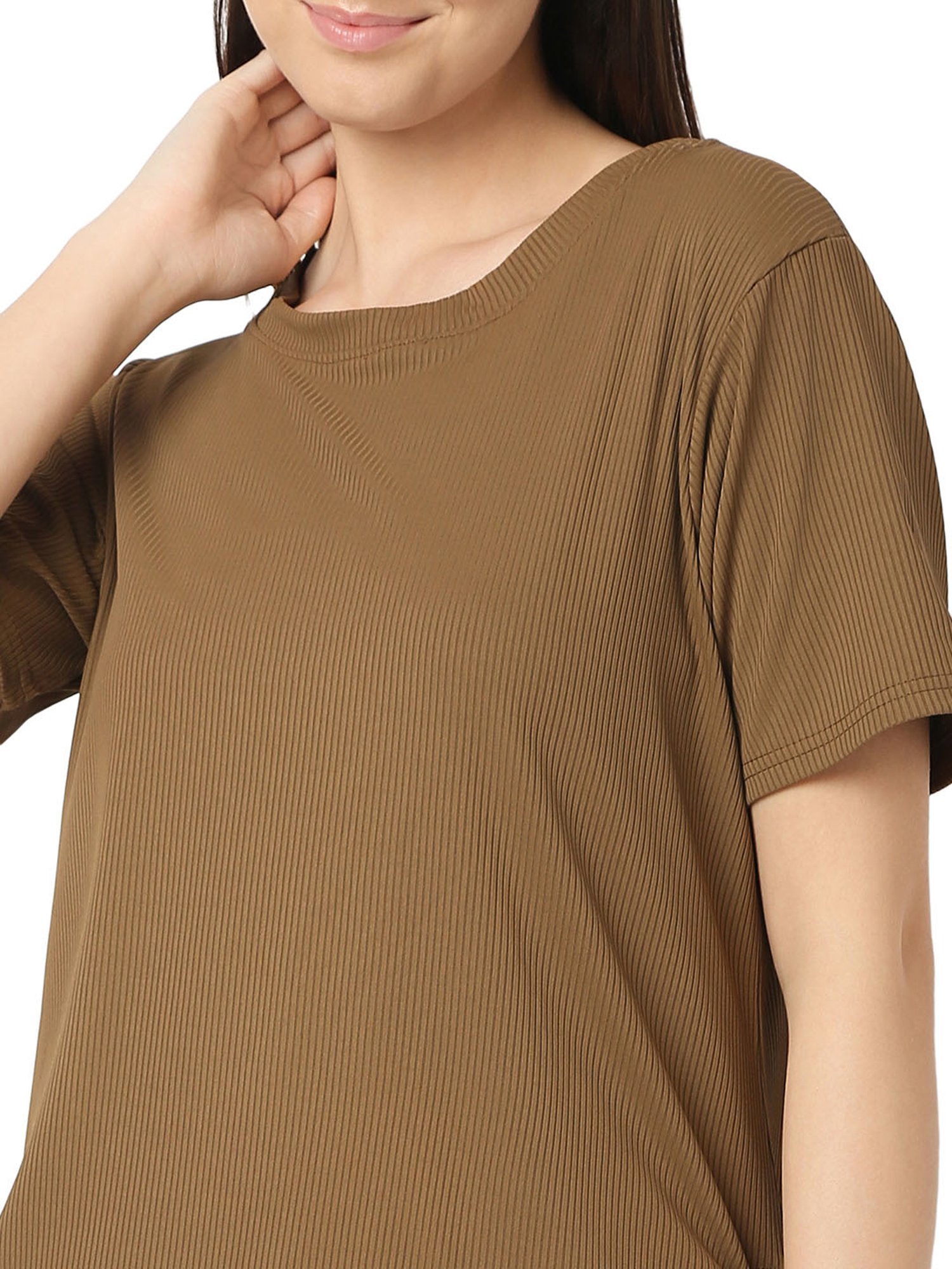Smarty Pants Brown Top With Lounge Pants
