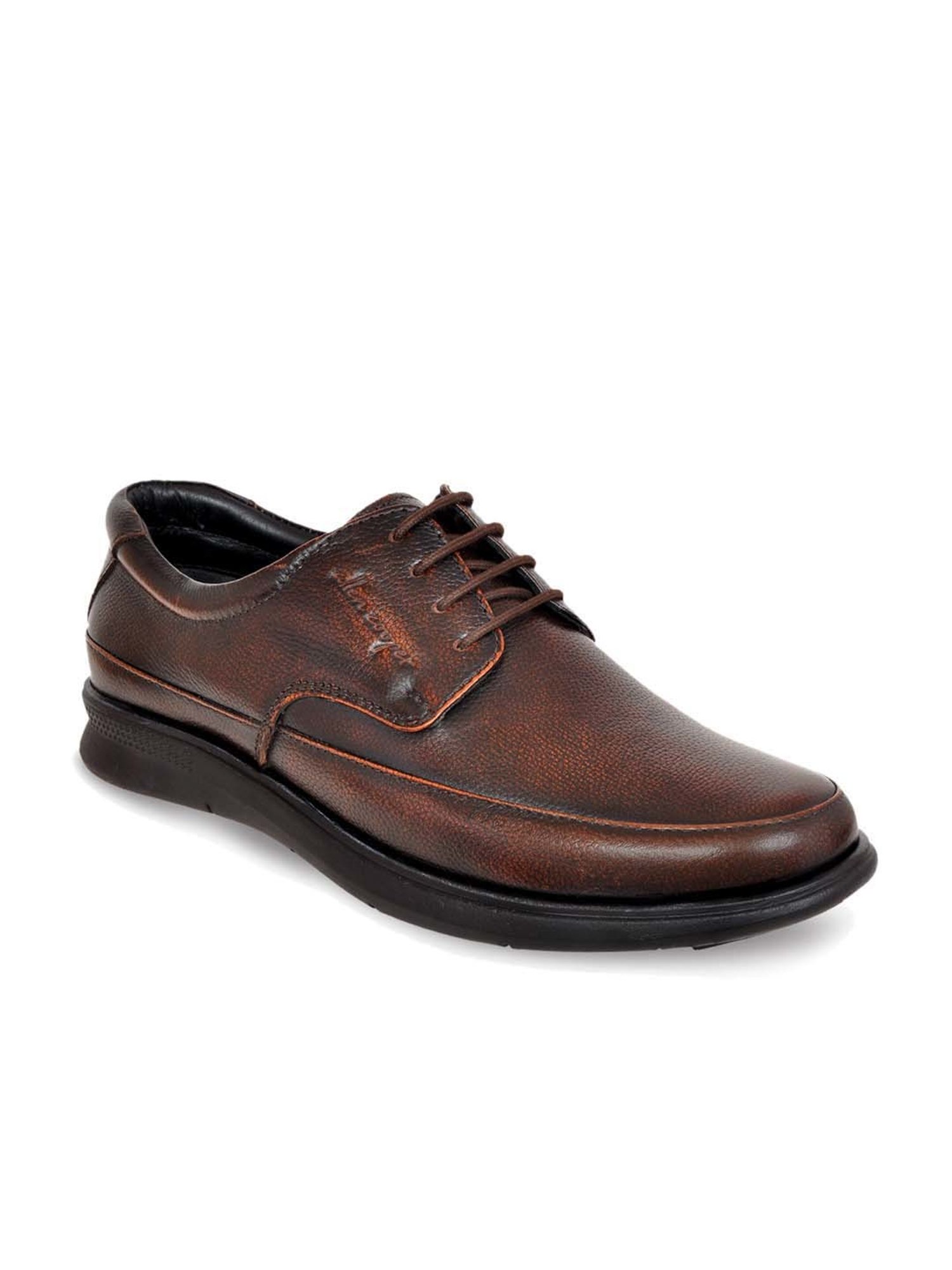 Allen Cooper Men's Brown Derby Shoes