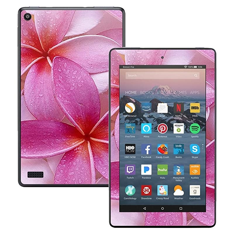 Skin Compatible with  Kindle Fire 7 2017 Flowers | Protective Durable and Unique Vinyl Decal wrap Cover | Easy to Apply Remove and Change Styles | Made in The USA
