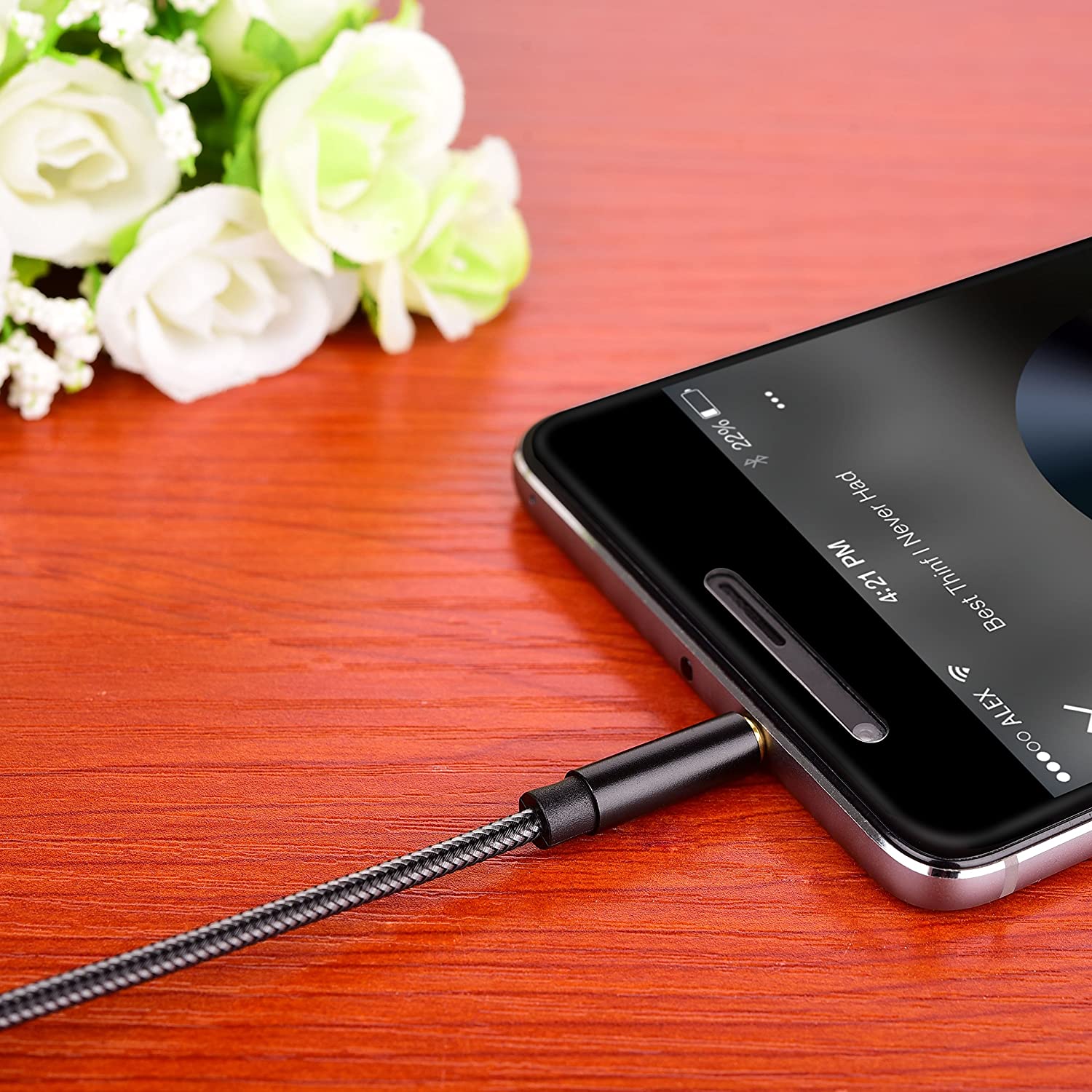 Audio Auxiliary Stereo Extension Audio Cable 3.5mm Stereo Jack Male to Female, Stereo Jack Cord for Phones, Headphones, Speakers, Tablets, PCs, MP3 Players and More (10FT/ 3M, Nylon-Black)