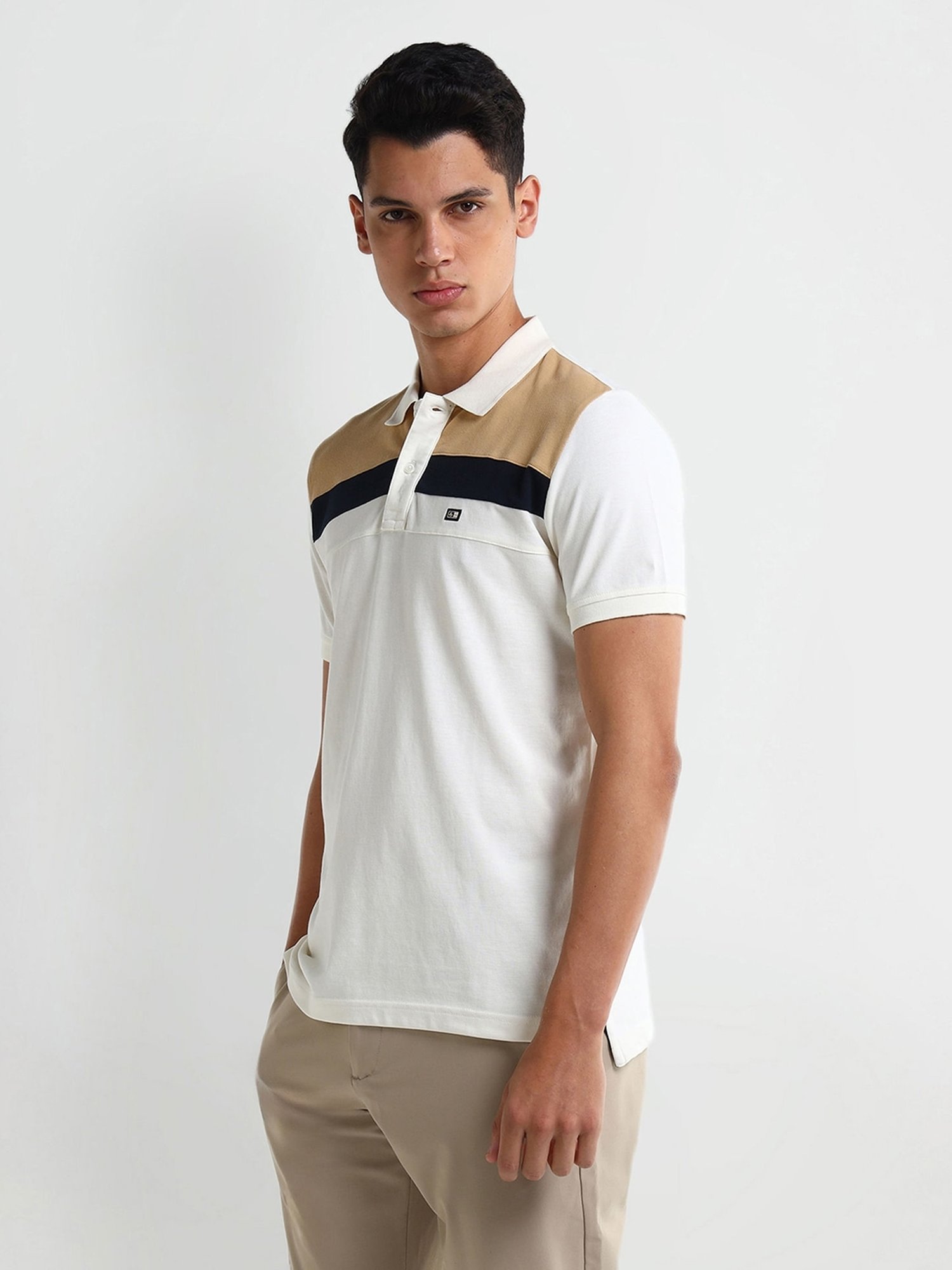 Arrow White Regular fit Others Polo T-Shirt