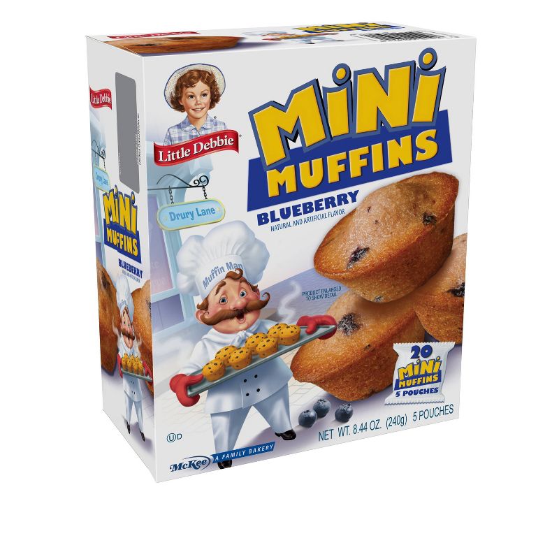 Little Debbie Blueberry Mini Muffin Pouches - 8.44oz/5ct