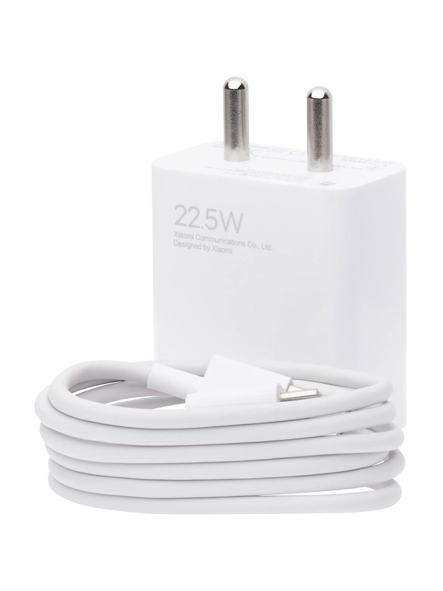 Mi Xiaomi 22.5W Fast USB Type C Charger Combo with Fast Charging (White)